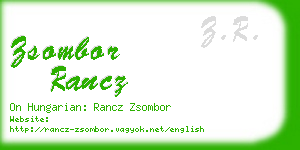 zsombor rancz business card